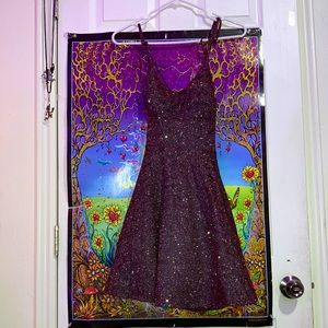 Sparkly purple short dress